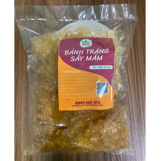 500GR Bánh tráng sấy mắm tép SACHI Bình Định giòn rụm- một bịch lớn