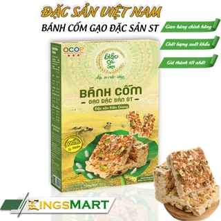 Bánh cốm thuần chay từ gạo đặc sản ST 25 - Thương hiệu BIBO CỐM GẠO - Đặc sản Kiên Giang - Hộp 180gr - Kingsmart