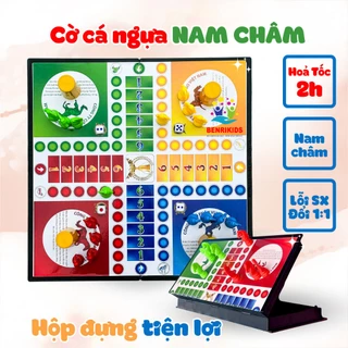 Cờ Cá Ngựa Có NAM CHÂM Mẫu Mới 2024, Cho 2-4 người chơi cực vui, bé xa rời điện thoại, Đồ chơi Benrimart