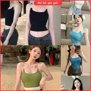 Áo Bra Nữ, Áo Ba Lỗ Cotton Tăm Dáng Dài Màu Pastel Siêu Hot 715