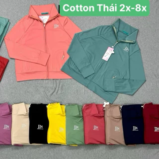 Áo Khoác Nữ ‼45-75kg‼️ Áo Khoác Chống Nắng Cotton Thái Trơn Màu Không Nón