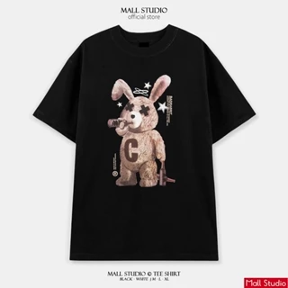 Áo Phông Cổ Tròn Nam Nữ Form Rộng Cotton  Unisex , Áo Thun Tay Lỡ Basic Tee Oversize Trend Hè 2024 - Rabbit SAY