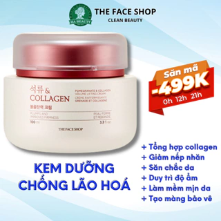 Kem dưỡng ẩm chống lão hoá phục hồi săn chắc da lựu đỏ The Face Shop Pomegranate & Collagen Volume Lifting Cream 100ml