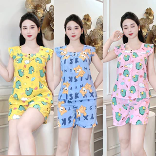 BỘ TOTE LANH QUẦN ĐÙI HỌA TIẾT TAY BÈO KHUY GIỮA, SIZE 45-65KG