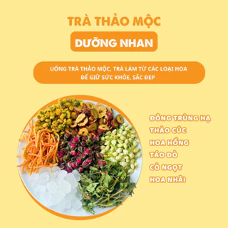 Trà Thảo Mộc Dưỡng Nhan (Mix: Đông Trùng Hạ Thảo, Cúc Hương Chi, Hoa Hồng, Cỏ Ngọt, Táo Đỏ)