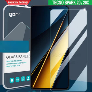 Cường lực Gor TECNO SPARK 20 / 20C / Neo 2 trong suốt trơn mượt chất kính đẹp tặng keo mép