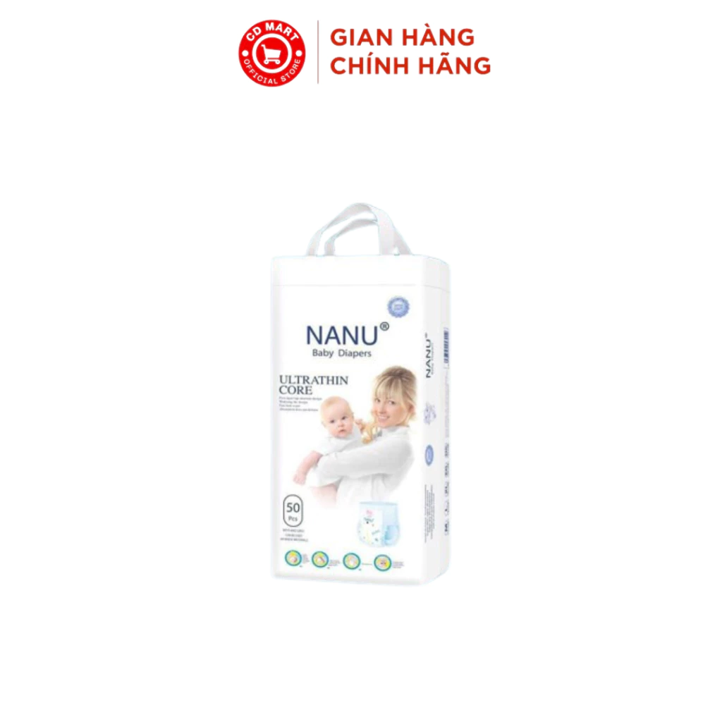 Bịch 50 miếng bỉm quần Nanu (Size M/ L/ XL/ XXL/ XXXL)
