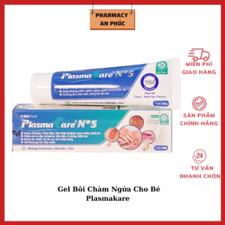 Gel Bôi Da Nano Bạc PlasmaKare No5 - Dùng Trong Chàm sữa, Hăm Tã, Mẩn ngứa, Rôm sảy, Dị Ưng Ban Dỏ Da Bị Loét (Tuýp 25g)