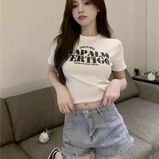 Áo Thun CropTop in chữ NAPAIM VERTIGO