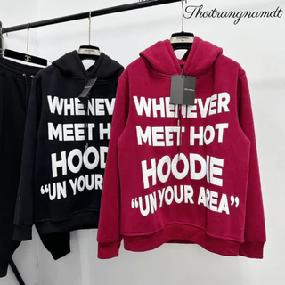 [FREESHIP] Áo Hoodie Nỉ Pe Thu Đông In Chữ Nổi Whenever mũ 2 lớp dày, siêu bền Dáng Rộng Hotrend 2024 - thoitrangnamdt