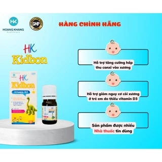 HK KIDBON hỗ trợ giảm còi xương , tăng hấp thu Canxi  Hộp 5ml