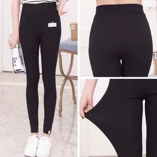 quần legging nữ logo - Màu Đen