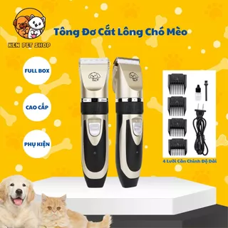 Tông đơ cắt lông chó mèo Clipper, tăng đơ tỉa lông thú cưng có lưỡi căn chỉnh an toàn, dễ dùng