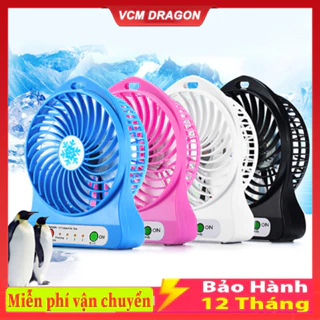 Quạt tích điện mini 3 chế độ để bàn tiện lợi pin tốt 6 đến 8 tiếng có tốc độ khỏe