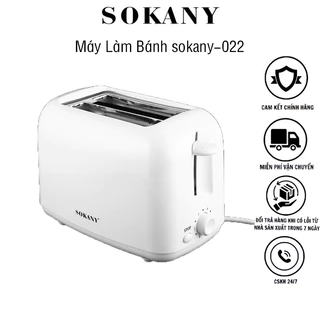 Máy Nướng Bánh Mỳ SOKANY 022 - Inox, Nướng Bánh Mỳ Đa Năng