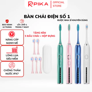 Bàn Chải Đánh Răng Điện DELADEP 5 Chế Độ, Phiên Bản Nâng Cấp, Mềm Mại Chống Thấm Nước Dành Cho Người Lớn BCD07