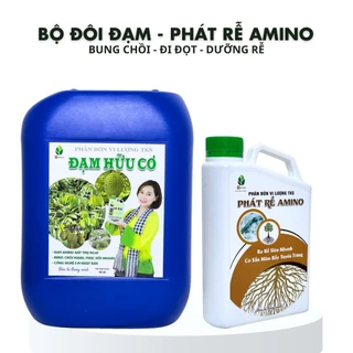 Combo phục hồi vườn - 1 Phân bón Đạm hữu cơ - 2 Phát rễ Amino - Bung chồi - đi đọt - dưỡng rễ