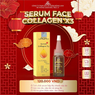 Serum Collagen X3 Đông Anh Chính Hãng 20ml - Serum Dưỡng Ẩm Dưỡng Trắng, Mờ Thâm Nám, Căng Bóng Da