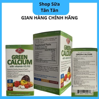 CHÍNH HÃNG - Canxi Hữu Cơ Green Calcium Olympian Labs Nhập Khẩu Từ Mỹ - Bổ Sung Canxi Mát Cho Bà Bầu & Mẹ Sau Sinh