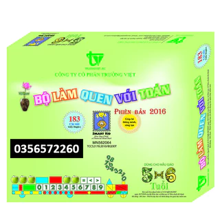 Bộ làm quen với toán| 150 chi tiết các loại| Nhựa và giấy| In 2 mặt 4 màu| Trẻ  5-6 Tuổi| THIẾT BỊ TRƯỜNG HỌC LAN HƯƠNG