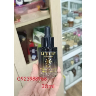 Chai thủy tinh 30ml đen vai ngang bóp đen lỳ khoen đen DÁN TEM SẴN LUXURY HỦY DIỆT NÁM 3in1