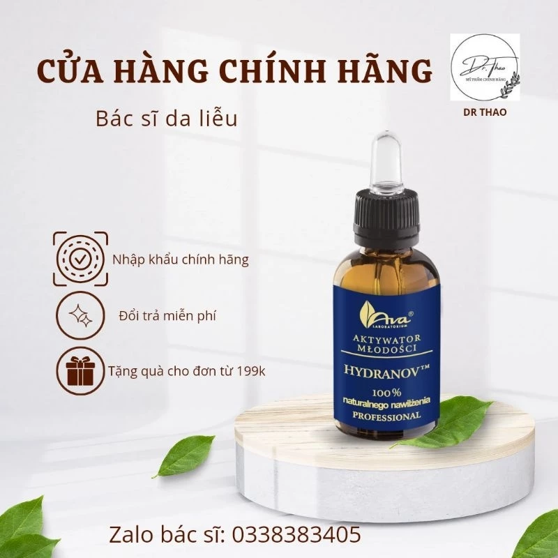 Serum Hydranov Ava - Serum cấp ẩm chuyên sâu và phục hồi da tức thì 30mL