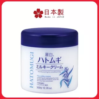 Kem dưỡng da Hatomugi Moisturizing Conditioning The Milky Cream 300g, Ship từ Nhật Bản