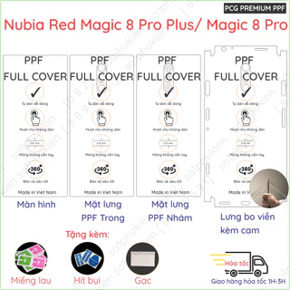 Dán PPF Nubia Red Magic 8 Pro Plus ( 8 Pro+)/ Magic 8 Pro dành cho màn hình, mặt lưng, full viền loại trong, nhám