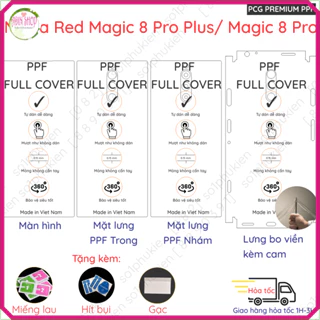 Dán PPF Nubia Red Magic 8 Pro Plus ( 8 Pro+)/ Magic 8 Pro dành cho màn hình, mặt lưng, full viền loại trong, nhám