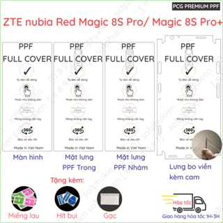 Dán PPF ZTE nubia Red Magic 8S Pro+ (8S pro plus)/ Magic 8S Pro dành cho màn hình, mặt lưng, full viền loại trong, nhám