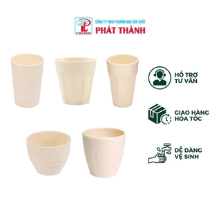 Ly nhựa melamine cao cấp Fataco màu trắng vân đá