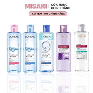 Nước Tẩy Trang L'Oreal Paris 3in1 Micellar Water 95ml - 400ml, Làm Sạch, Dưỡng Ẩm Cho Mọi Loại Da Loreal