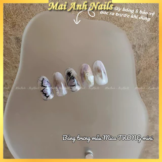 Bảng trưng mẫu TRONG mini chất liệu Mica kèm bảng tên MaiAnhNails