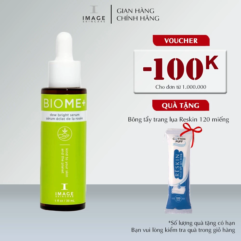 Serum Dưỡng Ẩm Da Khô, Dưỡng Trắng Da IMAGE Skincare BIOME+ Dew Bright Serum