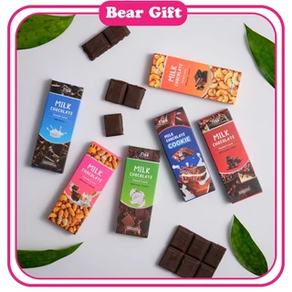 [6 VỊ SOCOLA_ĂN LÀ NGHIỀN] Bar 20gr | Milk Chocolate, Kẹo Socola sữa 50% Cacao nhân Hạt dinh dưỡng nhãn hiệu FIGO