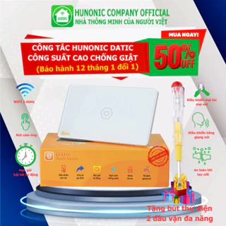 [Hỏa Tốc] Công Tắc WIFI Bình nóng lạnh chữ nhật HUNONIC DATIC WIFI công suất cao điều khiển từ xa trên điện thoại