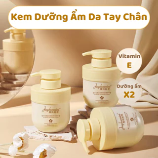 Kem Dưỡng Ẩm Da Tay Chân JingChunMimi 300ml, Kem Dưỡng Trắng Da Chứa Vitamin E Cấp Ẩm Trắng Da Tự Nhiên