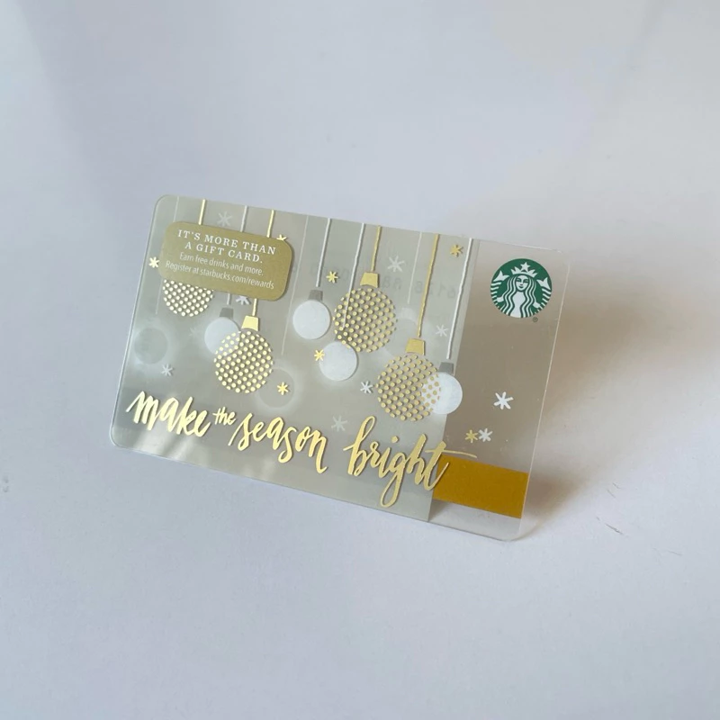 2318 THẺ STARBUCKS NHỰA US 2016 MAKE THE SEASON BRIGHT, thẻ có trầy (thẻ đã sử dụng, dùng để sưu tầm)