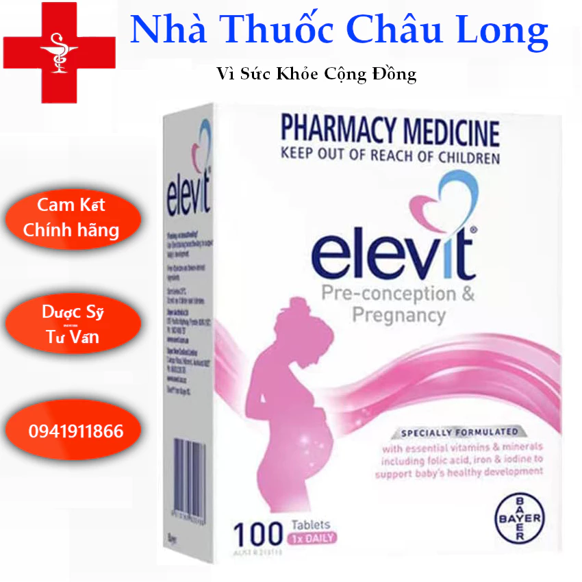 Elevit bầu chính hãng Úc - Vitamin bà bầu 100 viên