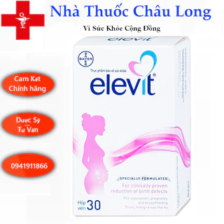 [Nhập Khẩu] Elevit - Vitamin tổng hợp cho phụ nữ chuẩn bị mang thai, đang mang thai - Hộp 30 viên