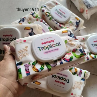 Combo 5 gói khăn ướt nhiệt đới Mamamy Tropical 60 tờ