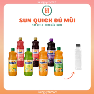 Mẫu thử mẫu test syrup Sunquick - chai nhựa 100ml