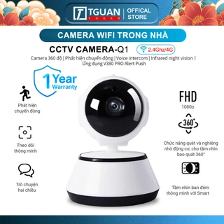 TGUAN V380 Q1 camera wifi 360 độ giám sát trong nhà ip 1080P Không Dây an ninh gia đ ình với Tự