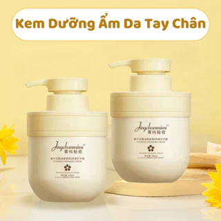 Kem Dưỡng Da Tay Chân JINGCHUNMIMI 300ml, Kem Dưỡng Trắng Da VitaminE Giúp Dưỡng Ẩm Chống Khô Dưỡng Trắng Da