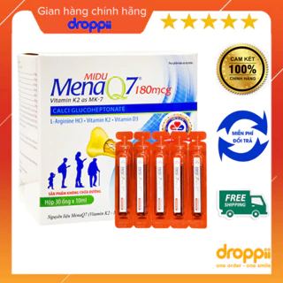 Midu MenaQ7 180mcg – Phát triển chiều cao cho trẻ em và giúp xương chắc, dài, dẻo dai Mena Q7