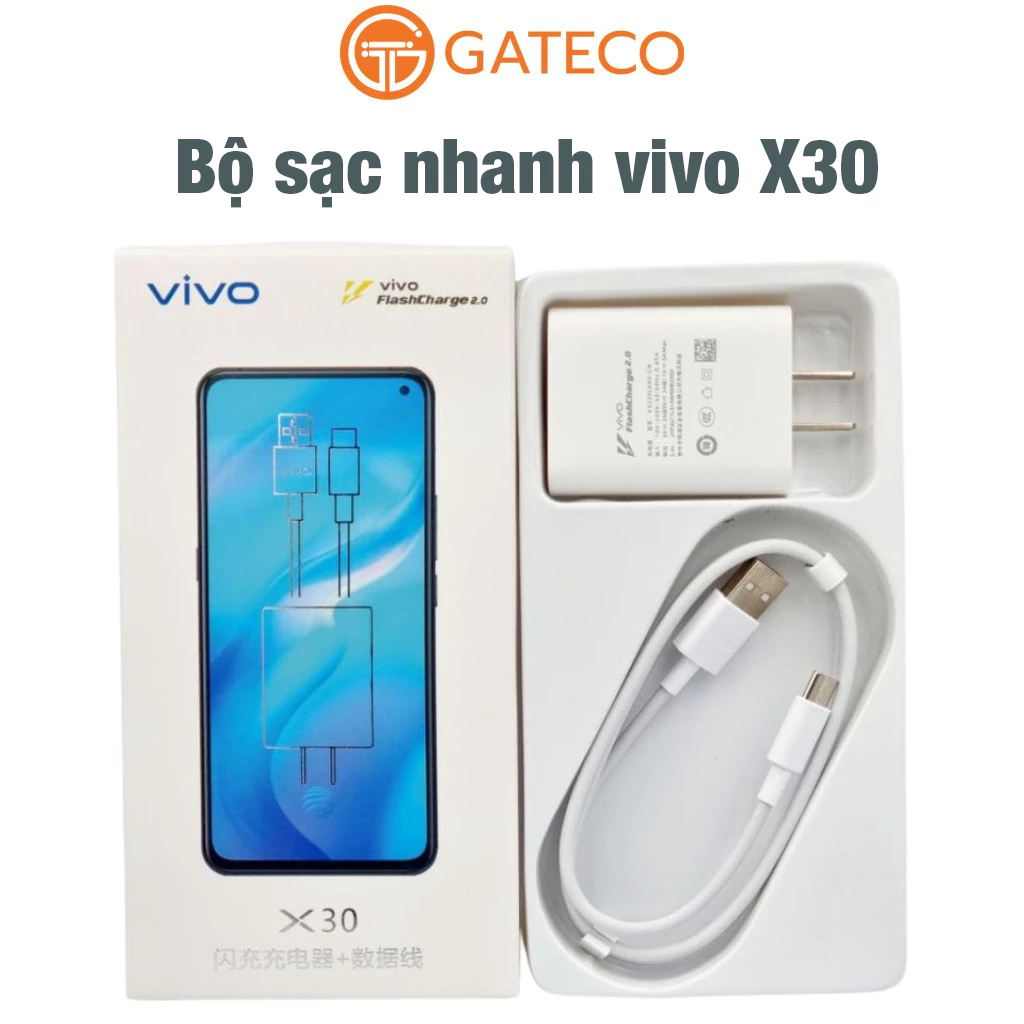 Bộ sạc nhanh Vivo X30 33W Type C dành cho điện thoại vivo có cổng sạc lớn Type C-Bảo hành 12 tháng
