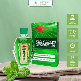 Dầu gió xanh Singapore, Dầu con ó Eagle Brand Medicated Oil hỗ trợ giảm nhức đầu, cảm cúm, đau lưng, đau khớp 24ml