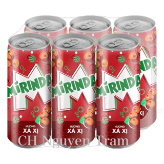 Lốc 6 lon nước ngọt Mirinda xá xị 320ml