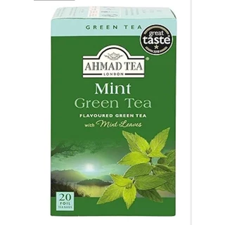 Trà xanh hương Bạc Hà Ahmad - Ahmad Mint Green Tea 40g/20bags (túi lọc có bao thiếc - 20 túi/hộp)