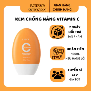 Kem chống nắng LAIKOU Vitamin C Chống thấm nước SPF50 PA+++ Kem chống nắng Body UV Protection 50g